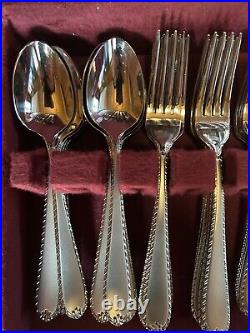 Oneida/rogers Amedeus Mansfield 65 Pc Deluxe Stainless Steel Flatware Stainless