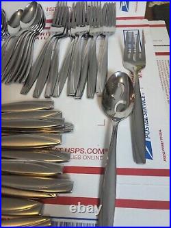 Oneida stainless Camlynn Cleo Set 59 frosted handle glossy accents