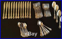 Oneida stainless arbor rose 59 pieces 10 place settings + extras