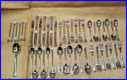 Onieda Distinction Deluxe HH Spring Glen Stainless Flatware 47 Pieces