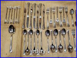 Onieda Distinction Deluxe HH Spring Glen Stainless Flatware 47 Pieces