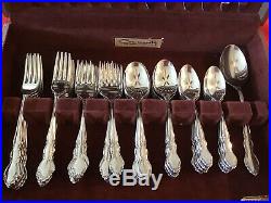 Pre-owned 63 Pc. USA Oneida Dover Heirloom Cube Glossy Flatware Serving For 12 +