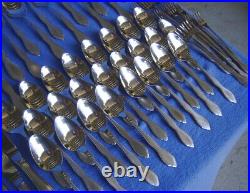 ROGERS ONEIDA TWILIGHT 102 Pc STAINLESS STEEL FLATWARE SERVICE12 PLACE SETS