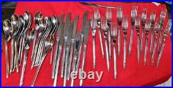 Retired Oneida Edisto 40 Piece Service for 8. 18/10 Stainless Flatware Set