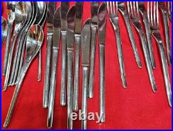 Retired Oneida Edisto 40 Piece Service for 8. 18/10 Stainless Flatware Set