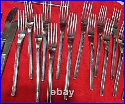 Retired Oneida Edisto 40 Piece Service for 8. 18/10 Stainless Flatware Set
