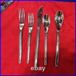 Retired Oneida Edisto 40 Piece Service for 8. 18/10 Stainless Flatware Set