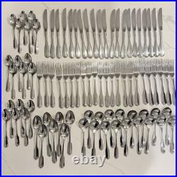 Ridgecrest by Oneida Stainless Lot of 86 Pieces Flatware 18/8 Silver Holiday