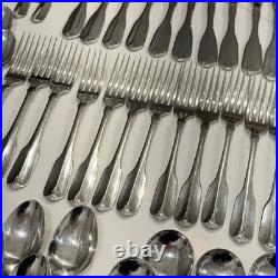 Ridgecrest by Oneida Stainless Lot of 86 Pieces Flatware 18/8 Silver Holiday