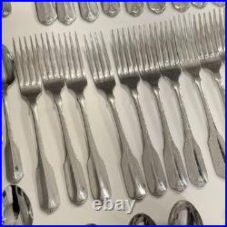 Ridgecrest by Oneida Stainless Lot of 86 Pieces Flatware 18/8 Silver Holiday Ridgecrest by Oneida Stainless Lot of 86 Pieces Flatware 18/8 Silver Holiday