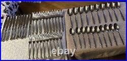 Risotto By Oneida Silver Stainless Flatware Set For 10. 50 Pieces Nice