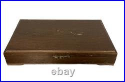 Rogers 1881 Oneida Ltd. Stainless Steel Flatware in Wooden Storage Box 86