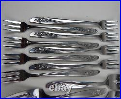 Roseanne by Oneida Flatware Silverware Glossy Custom Stainless Rose 92pc