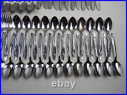 Roseanne by Oneida Flatware Silverware Glossy Custom Stainless Rose 92pc