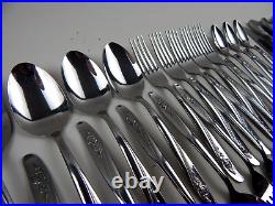 Roseanne by Oneida Flatware Silverware Glossy Custom Stainless Rose 92pc