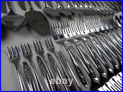 Roseanne by Oneida Flatware Silverware Glossy Custom Stainless Rose 92pc