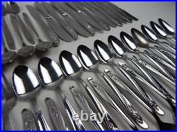 Roseanne by Oneida Flatware Silverware Glossy Custom Stainless Rose 92pc