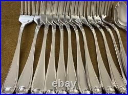 SERVICE FOR 12 + Serving Set ONEIDA SATIN GARNET STAINLESS FLATWARE SET 18/10