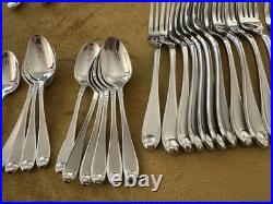 SERVICE FOR 12 + Serving Set ONEIDA SATIN GARNET STAINLESS FLATWARE SET 18/10