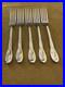 SET OF (5) ONEIDA Deluxe GOLDEN CALLA LILY DINNER FORKS Stainless Flatware