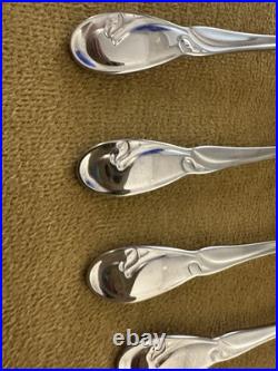 SET OF (7) ONEIDA Deluxe GOLDEN CALLA LILY TEASPOONS Stainless Flatware