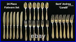 Sant' Andrea Corelli by Oneida Stainless Steel 18/10 Flatware 24 Piece Set for 6