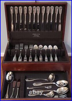 Service For 12 Oneida Classic Shell Stainless Flatware CUBE Mark USA Made 69pc