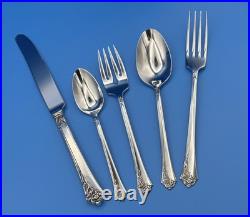 Service for 4 Oneida DAMASK ROSE Glossy Heirloom Cube Stainless Flatware 22 pcs