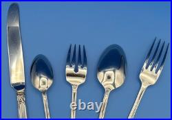 Service for 4 Oneida DAMASK ROSE Glossy Heirloom Cube Stainless Flatware 22 pcs