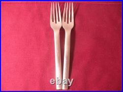 Set Of 2 Salad Forks Oneida USA Vectra Stainless Flatware MCM 7 1/8