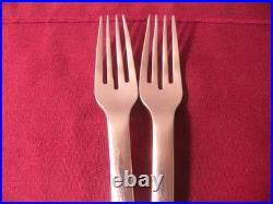 Set Of 2 Salad Forks Oneida USA Vectra Stainless Flatware MCM 7 1/8
