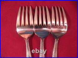 Set Of 3 Oneida Flourish Salad Forks 18/10 Stainless Steel Flatware 6 7/8