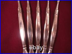 Set Of 5 Dinner Forks Oneida Act II Satin Cube Stainless Steel Flatware 8