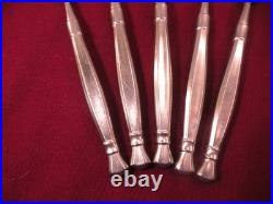 Set Of 5 Teaspoons Oneida ACT II Satin Cube Mark Stainless Flatware 6 1/2