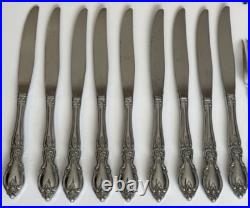 Set Of 53 Oneida Louisiana Forks-Knives-Spoons-Serving Community Stainless USA