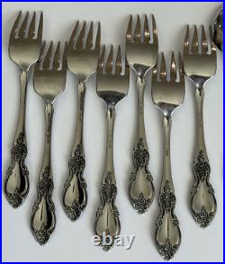 Set Of 53 Oneida Louisiana Forks-Knives-Spoons-Serving Community Stainless USA