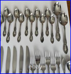 Set Of 53 Oneida Louisiana Forks-Knives-Spoons-Serving Community Stainless USA