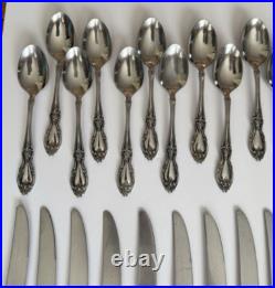 Set Of 53 Oneida Louisiana Forks-Knives-Spoons-Serving Community Stainless USA