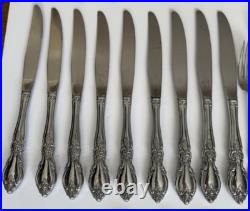 Set Of 53 Oneida Louisiana Forks-Knives-Spoons-Serving Community Stainless USA