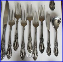 Set Of 53 Oneida Louisiana Forks-Knives-Spoons-Serving Community Stainless USA