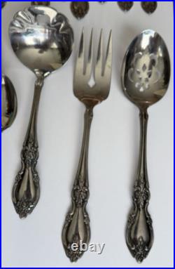 Set Of 53 Oneida Louisiana Forks-Knives-Spoons-Serving Community Stainless USA