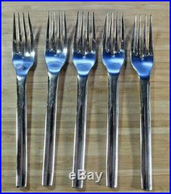 Set Of (6) Oneida Vectra 7 1/8 Stainless Salad Forks (one Np)