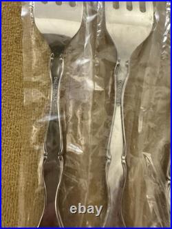 Set Of 7 Oneida USA Cantata DINNER FORKS Glossy Stainless, ? UNUSED NIP