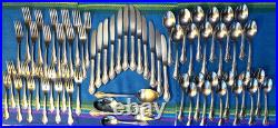 Set for 12 64pc Oneida Arbor Rose True Rose Stainless Flatware BettyCrocker