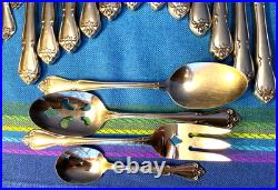 Set for 12 64pc Oneida Arbor Rose True Rose Stainless Flatware BettyCrocker