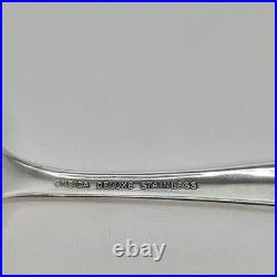 Set of 11 Oneida Deluxe Alexis Stainless 6 3/4 Salad Forks Flatware Ribbon