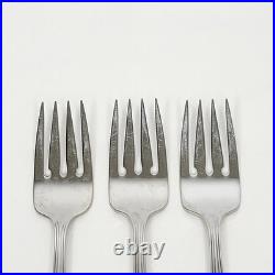 Set of 11 Oneida Deluxe Alexis Stainless 6 3/4 Salad Forks Flatware Ribbon