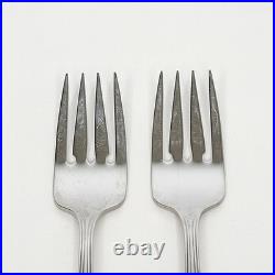 Set of 11 Oneida Deluxe Alexis Stainless 6 3/4 Salad Forks Flatware Ribbon