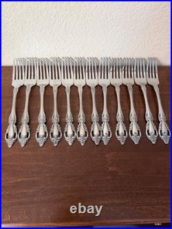 Set of 12 Oneida Distinction Deluxe HH Raphael Stainless Dinner Forks 7.25