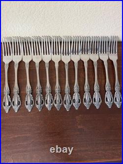 Set of 12 Oneida Distinction Deluxe HH Raphael Stainless Dinner Forks 7.25 Set of 12 Oneida Distinction Deluxe HH Raphael Stainless Dinner Forks 7.25